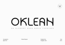 Oklean Font Poster 1