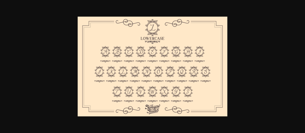 Old Fashioned Monogram Font Poster 7