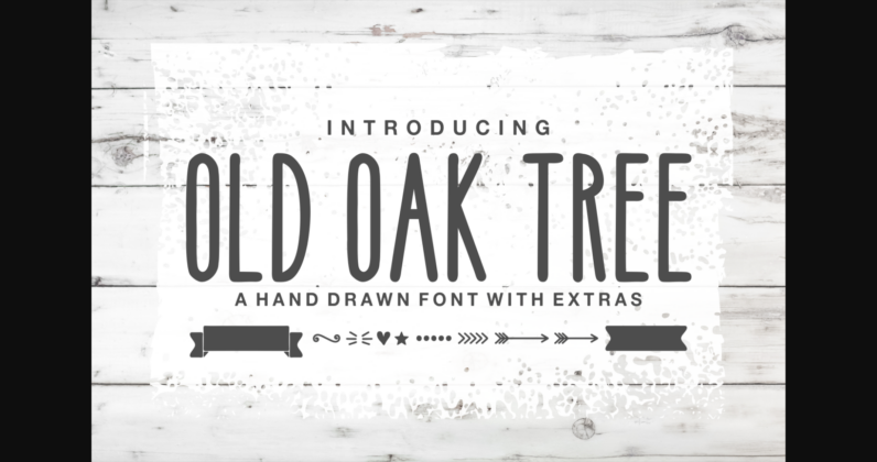 Old Oak Tree Font Poster 3