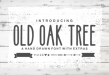 Old Oak Tree Font Poster 1