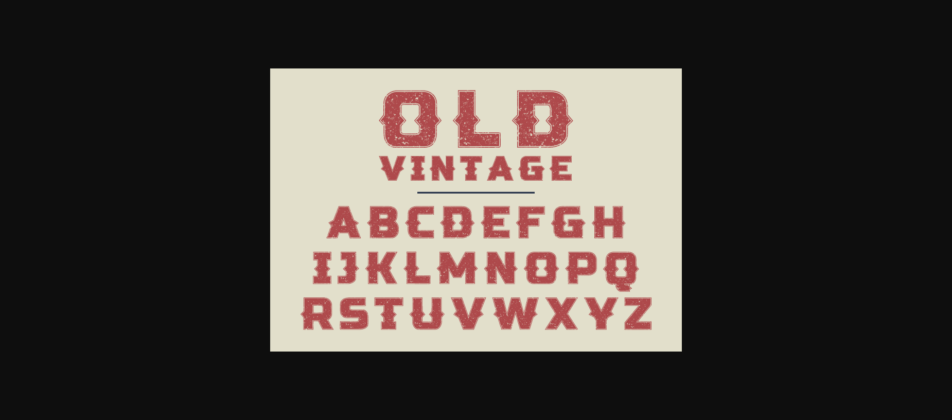 Old Vintage Font Poster 3