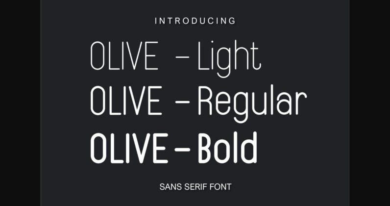 Olive Font Poster 2