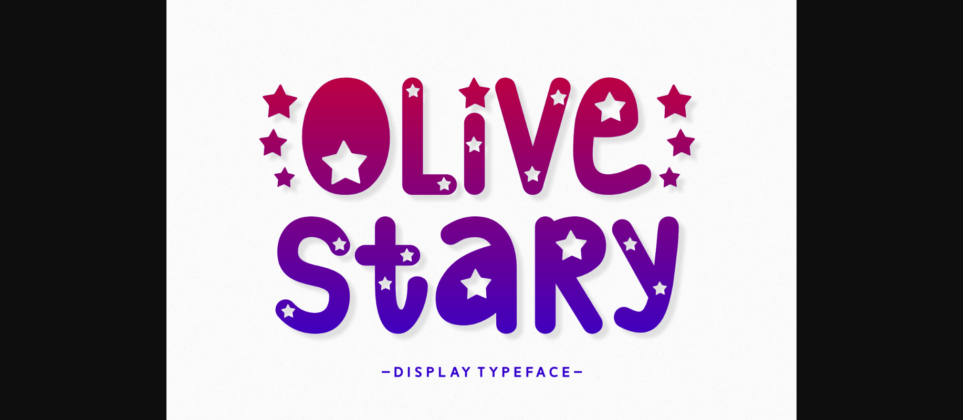 Olive Stary Font Poster 3