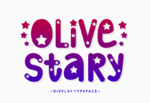 Olive Stary Font Poster 1