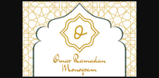 Omar Ramadan Monogram Font Poster 1