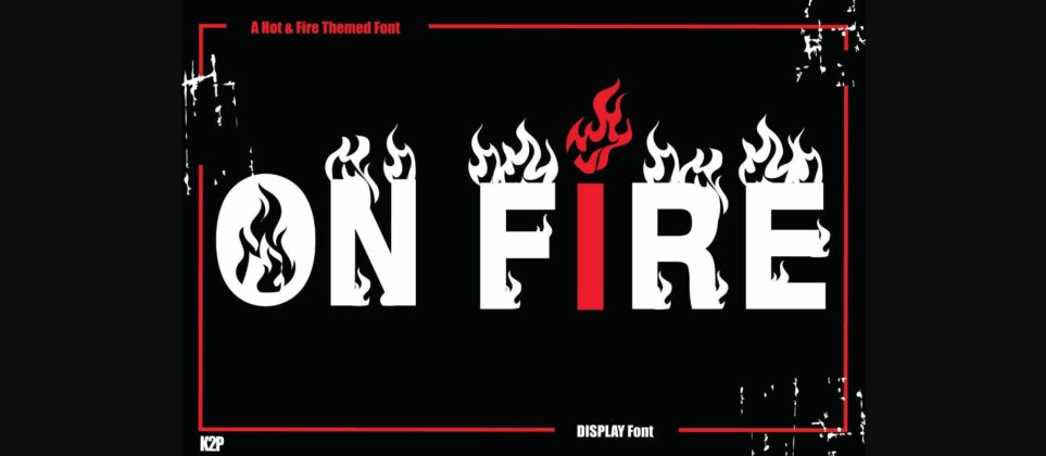 On Fire Font Poster 3