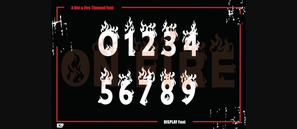 On Fire Font Poster 6