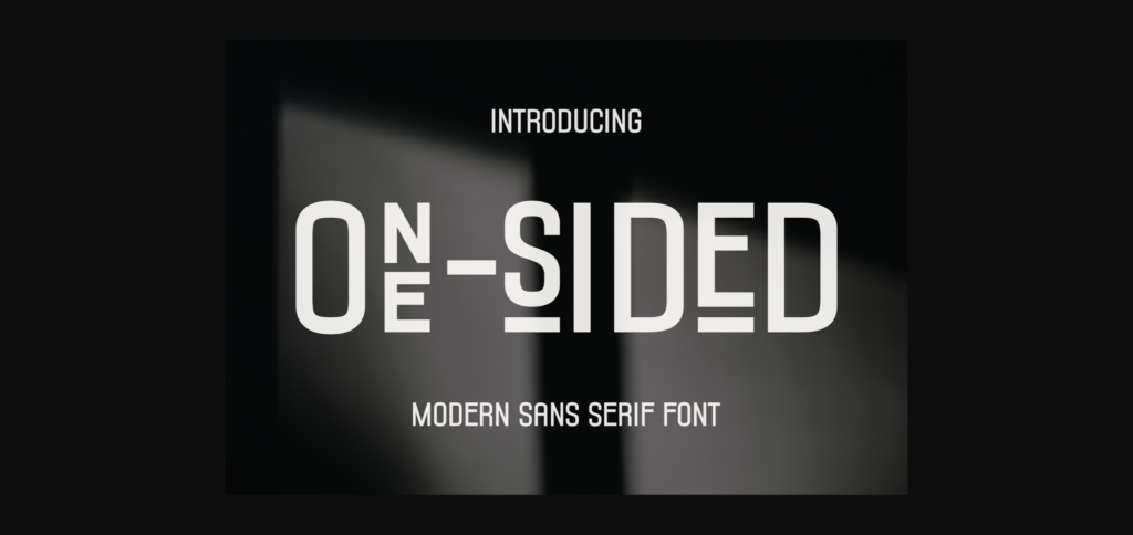 One Sided Font Poster 3