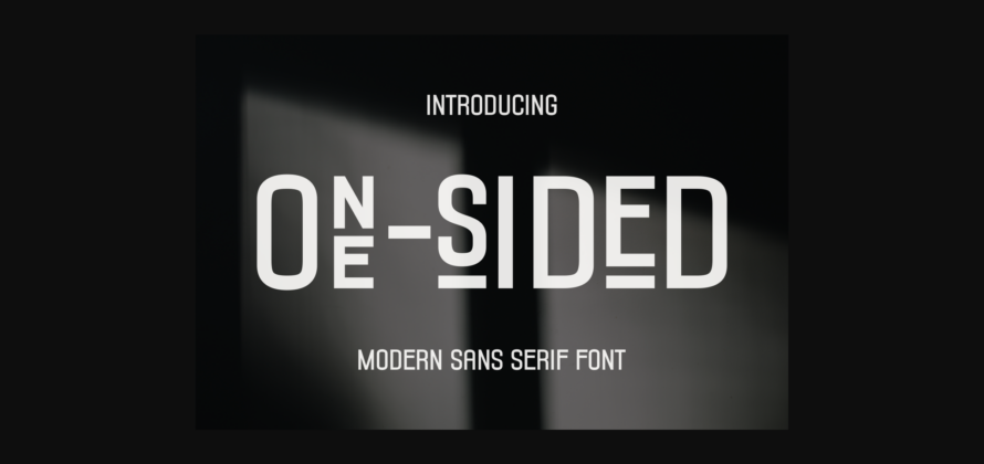 One Sided Font Poster 3