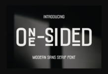 One Sided Font Poster 1