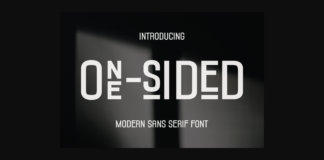 One Sided Font Poster 1