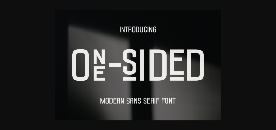 One Sided Font Poster 1