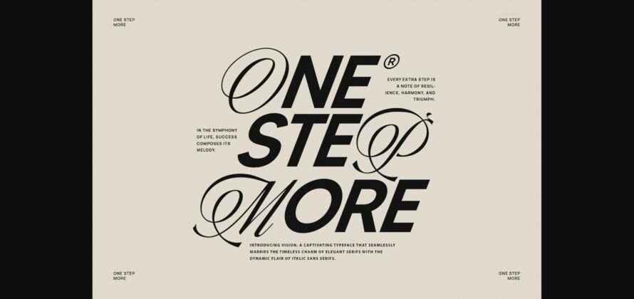 One Step More Font Poster 3