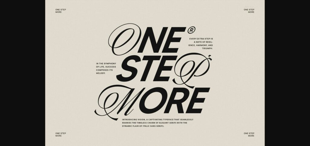 One Step More Font Poster 1