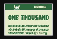 One Thousand Font Poster 1