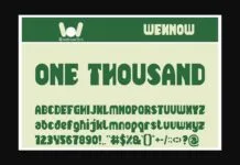 One Thousand Font One Thousand Font Poster 1