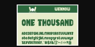 One Thousand Font Poster 1
