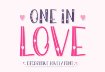 One in Love Font Poster 1