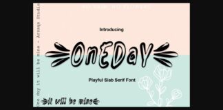 Oneday Font Poster 1