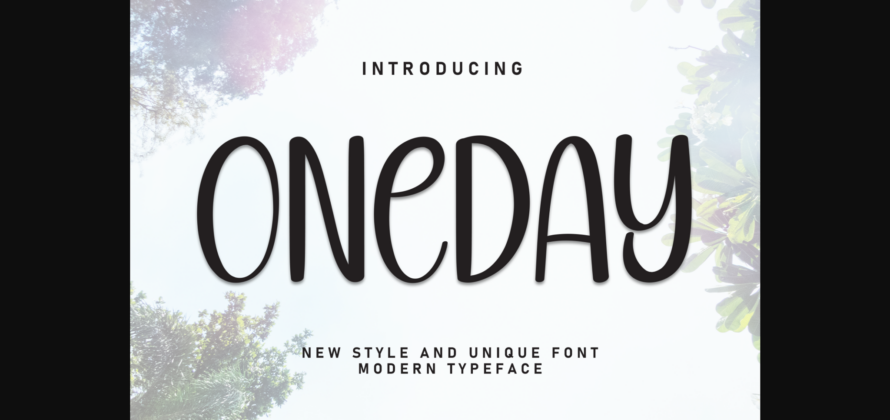 Oneday Font Poster 3