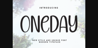 Oneday Font Poster 1