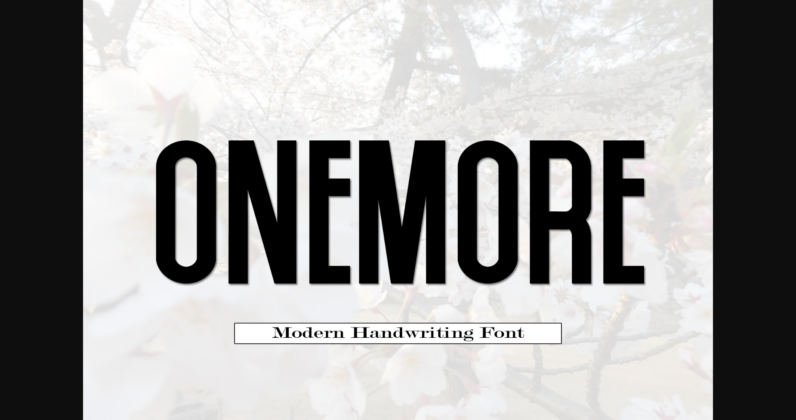 Onemore Font Poster 1