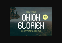 Onion Glorien Font Poster 1