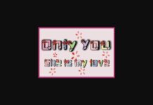 Only You Font Poster 1