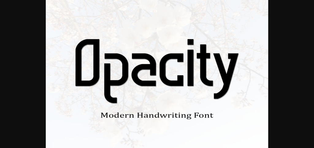 Opacity Font Poster 3