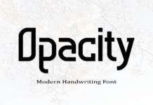 Opacity Font Poster 1