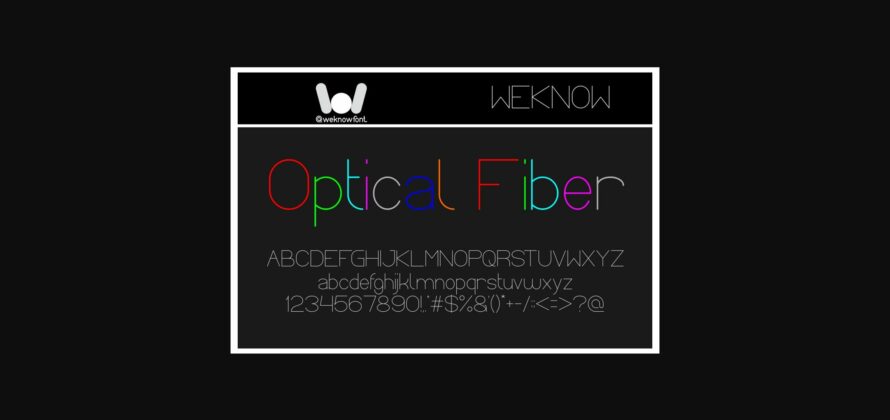 Optical Fiber Font Poster 3