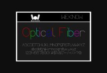 Optical Fiber Font Poster 1