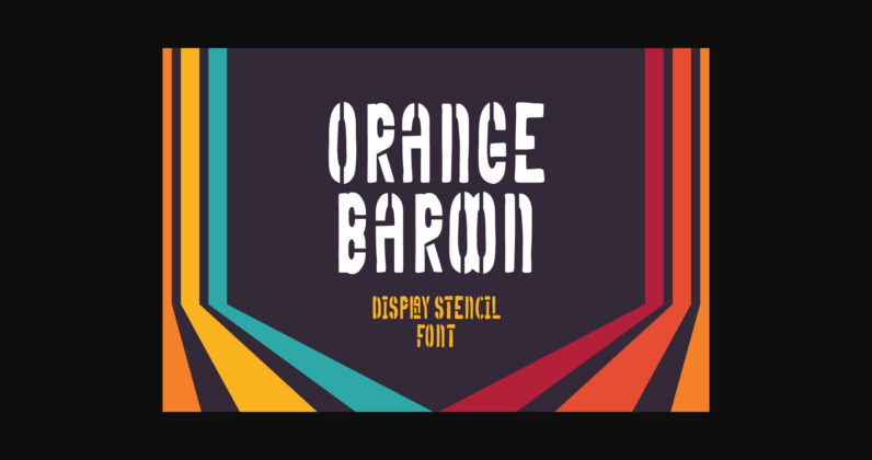 Orange Baroon Font Poster 3