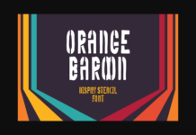 Orange Baroon Font Poster 1