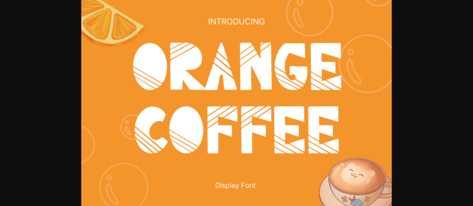 Orange Coffee Font Poster 3