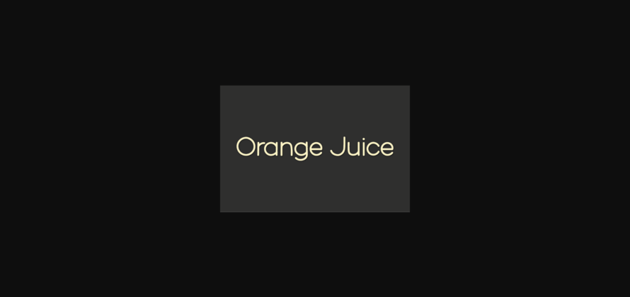 Orange Juice Font Poster 3