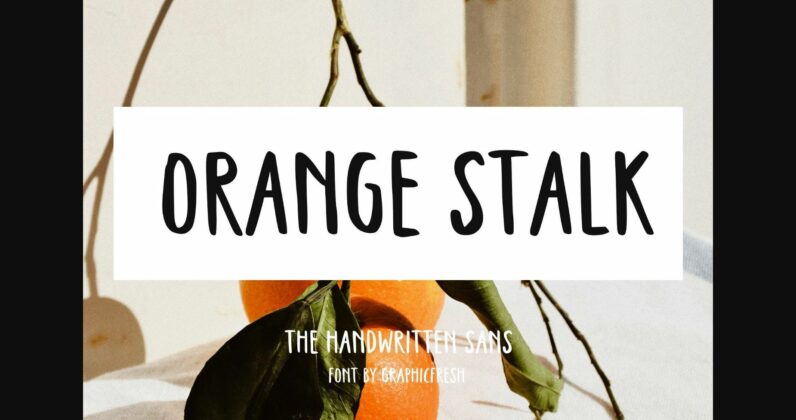 Orange Stalk Font Poster 3