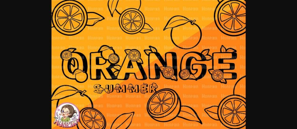 Orange Summer Font Poster 3