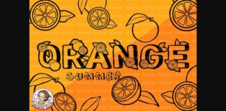 Orange Summer Font Poster 1