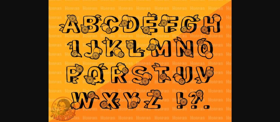 Orange Summer Font Poster 4