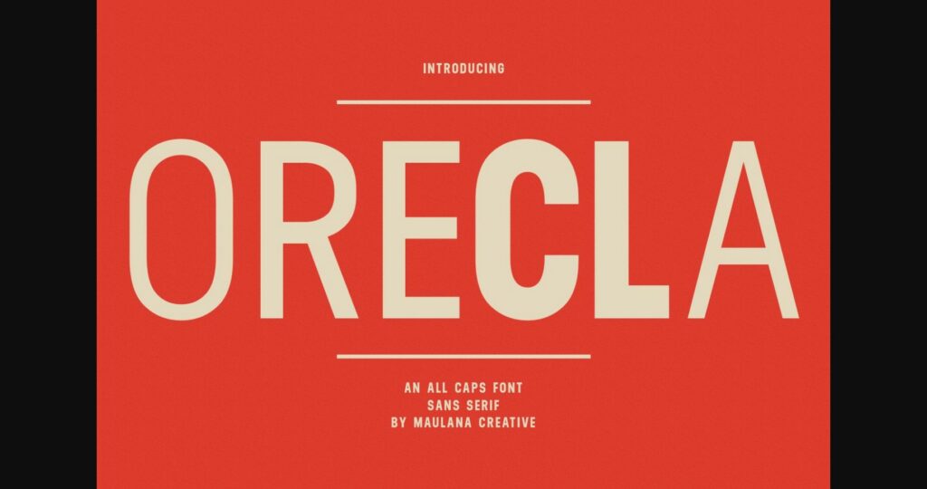 Orecla Font Poster 1