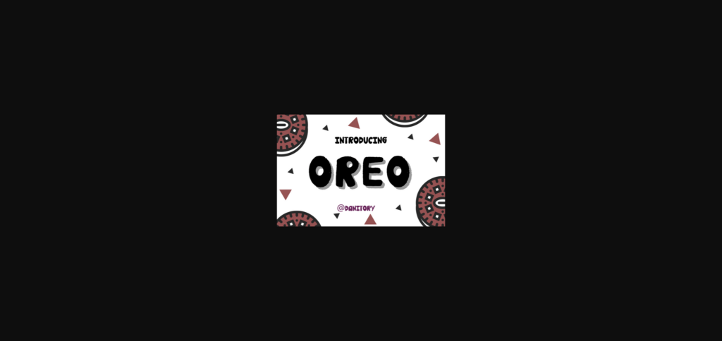 Oreo Font Poster 3