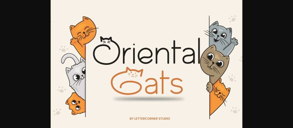 Oriental Cats Font Poster 3