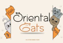 Oriental Cats Font Poster 1
