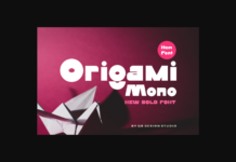 Origami Mono Font Poster 1