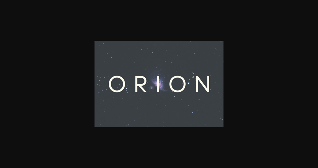 Orion Font Poster 3