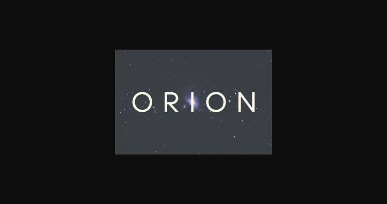 Orion Font Poster 3