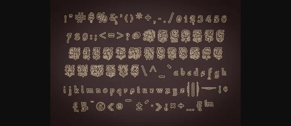 Ornate Gothic Font Poster 6