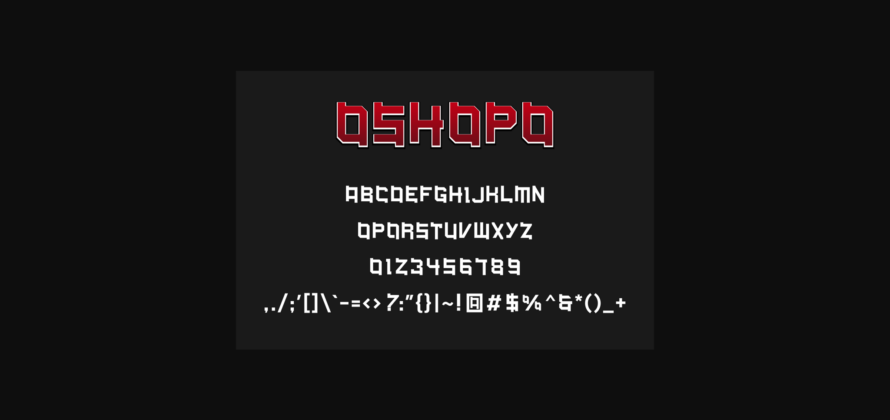 Oshopo Font Poster 6