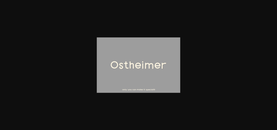 Ostheimer Font Poster 3
